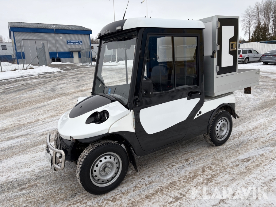 Arbetsfordon Melex 381 Litium med tippbart flakskåp