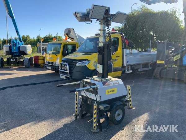 Belysningsmast på hjul 7m TSR-LIGHT LUXTOWER4X150W