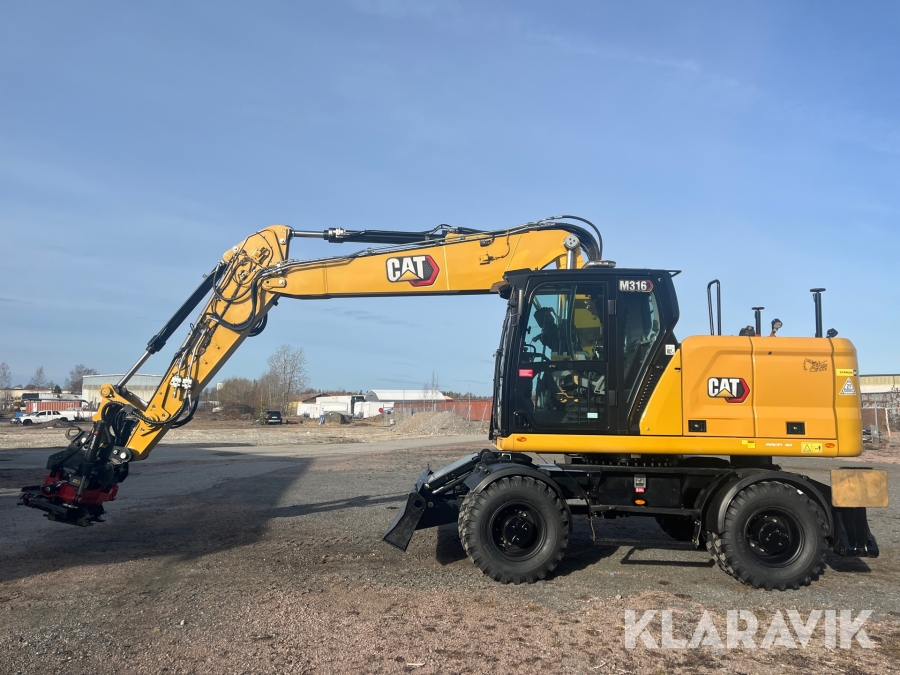 Hjulgrävare CAT M316 Next Generation med redskap & Makin 3-D