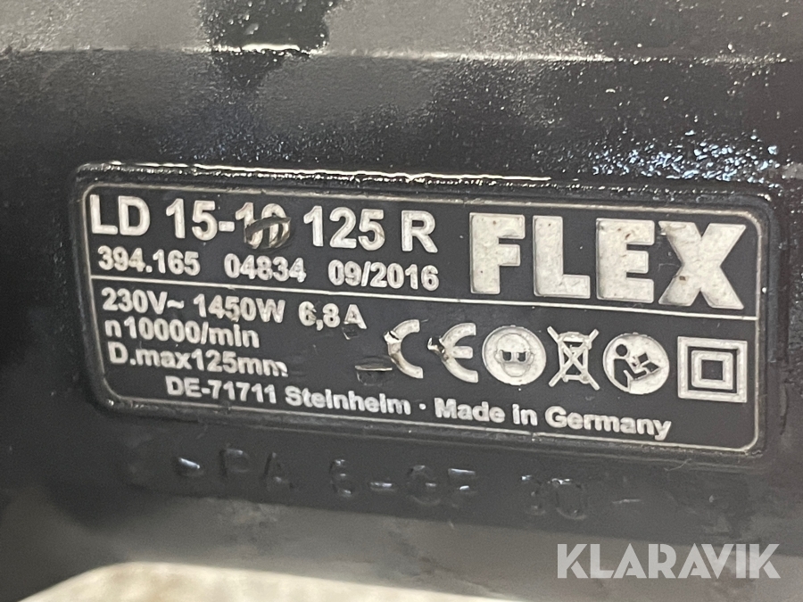 Betongslip Flex LD15-10R125MM, Svalöv, Klaravik auktioner