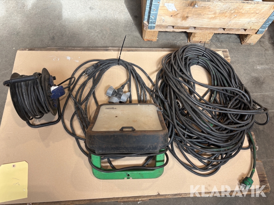 Kablar och bygglampa