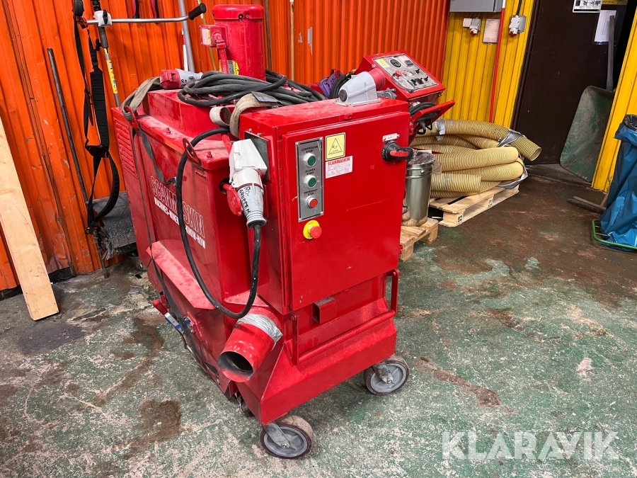 Golvbläster Scanmachine Scanoff 15E13 med kompressor och slang