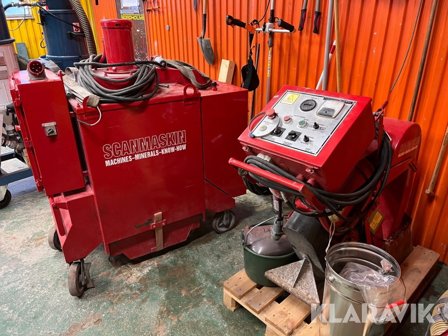 Golvbläster Scanmachine Scanoff 15E13 med kompressor och slang