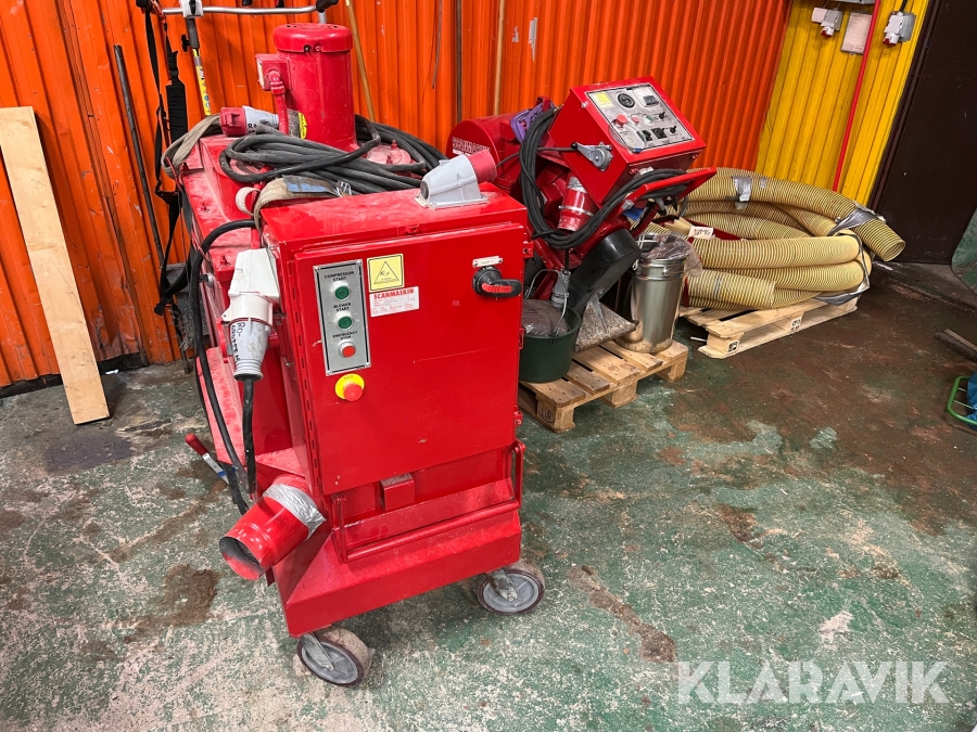 Golvbläster Scanmachine Scanoff 15E13 med kompressor och slang