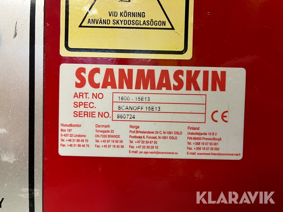 Golvbläster Scanmachine Scanoff 15E13 med kompressor och slang
