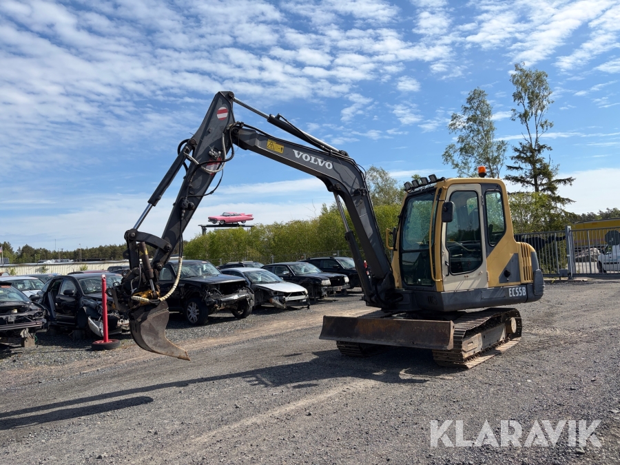 Grävmaskin Volvo EC55B tiltrotator & redskap