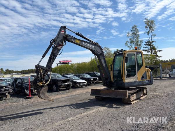 Grävmaskin Volvo EC55B tiltrotator & redskap