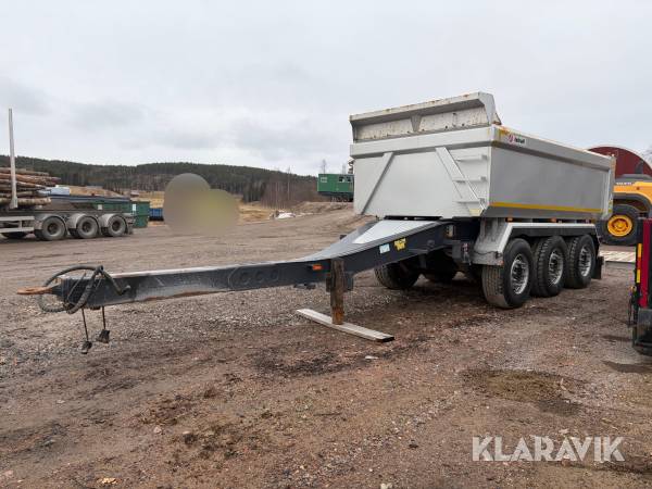 Tippsläp Istrail TN144 dragstång anpassad för Tridembil