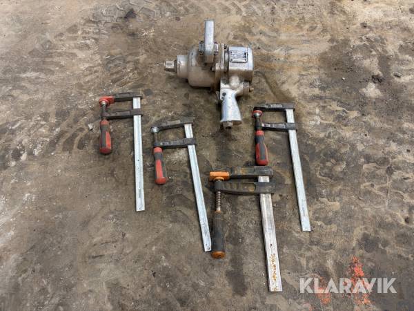Luftdriven mutterknack Kawasaki KPT-321P samt 4 st tvingar