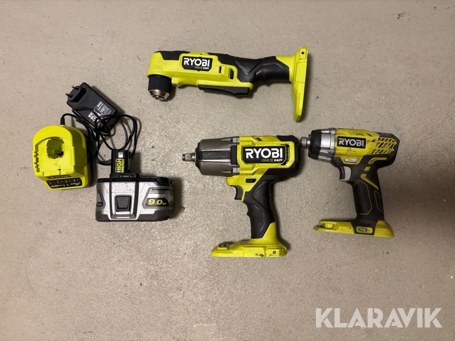 Handverktyg Ryobi Mutterknack, skruvdragare och vinklad skruvdragare