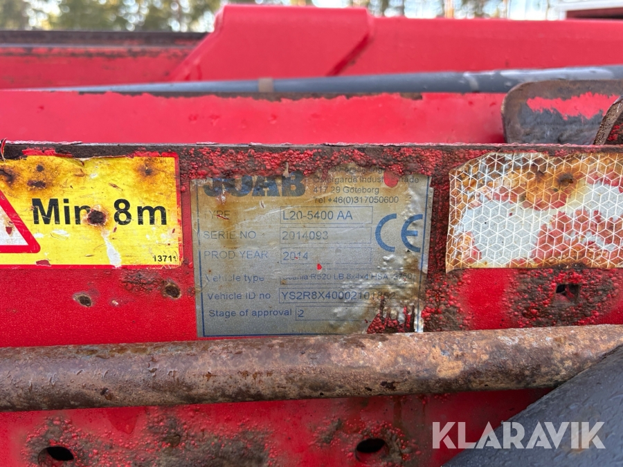 Kranväxlare Scania R 520LB8X4*4