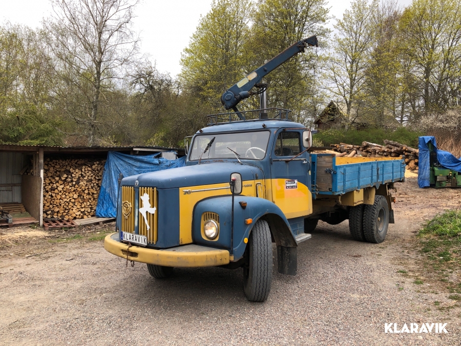 Veteranlastbil Scania vabis  76 med kran