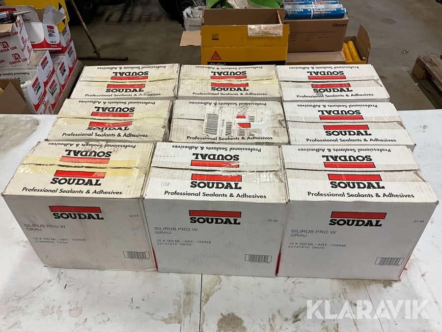 Silikonfog Soudal Silirub Pro W grå