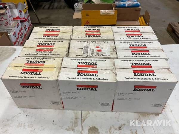 Silikonfog Soudal Silirub Pro W grå