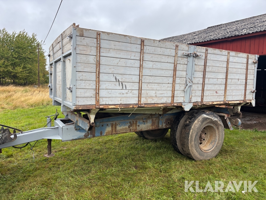 Spannmålsvagn med tipp / 8ton / Plåtbotten