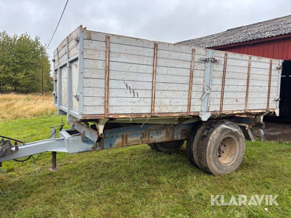 Spannmålsvagn med tipp / 8ton / Plåtbotten