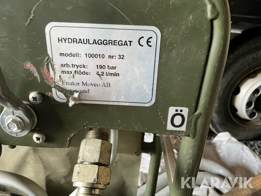 Hydraulaggregat Enator Moveo AB 100010, Gällivare, Klaravik