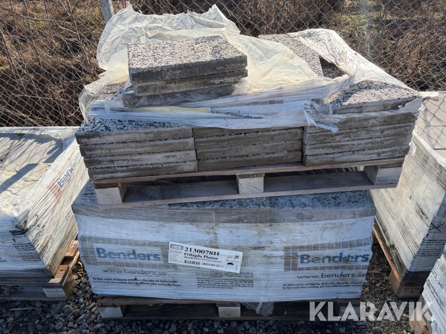 Marksten Benders Frilagda plattor 400 x 400 x 50 mm ca 15 m2 1,5 pall