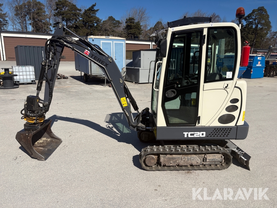 Grävmaskin Terex TC20 med tiltrotator