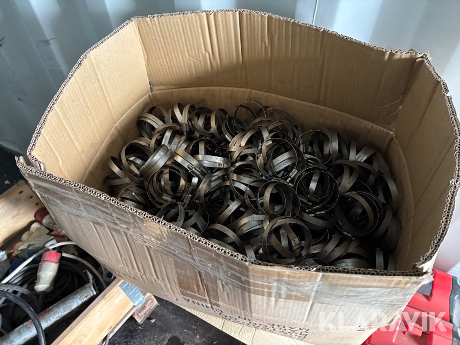 Rostfria slangklämmor 75 mm - en låda