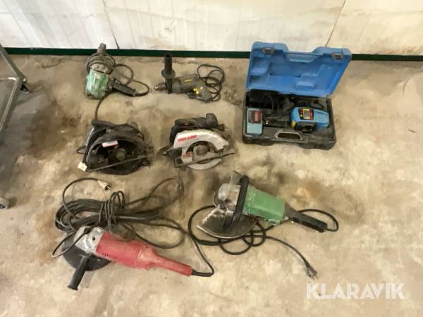 Diverse elhandverktyg
