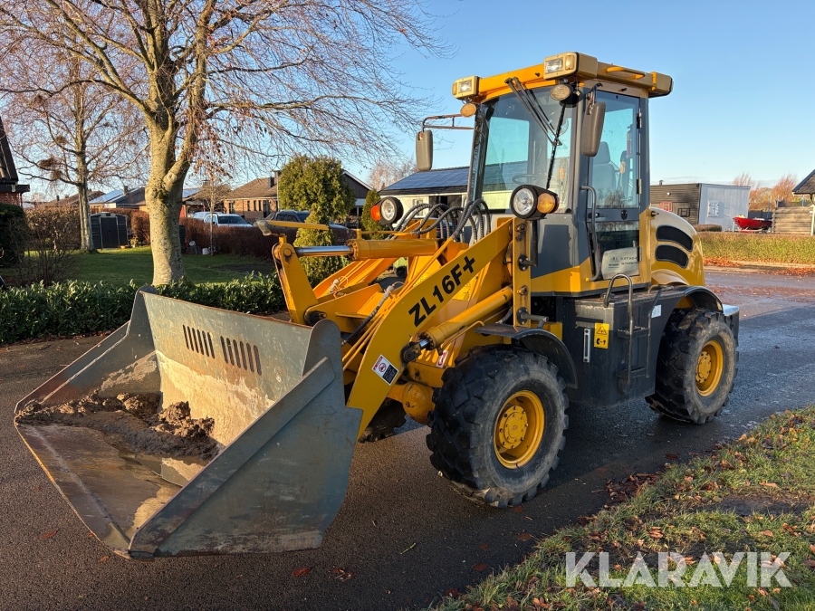 Hjullastare ZL 16F+ med skopa och gafflar