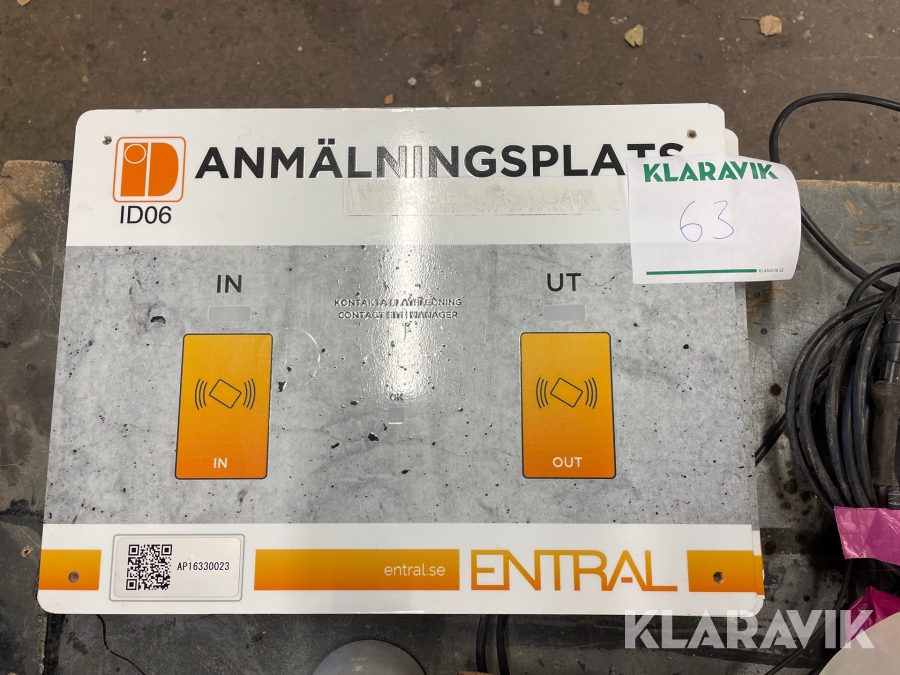 Elektronisk personalliggare Entral ID06 3st