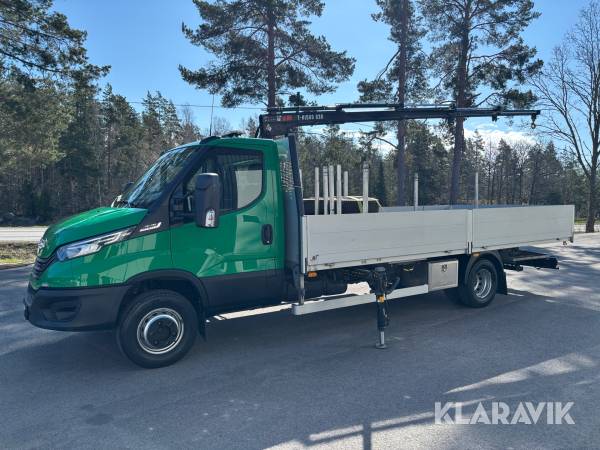 Lastbil Iveco Daily 72-180 Chassi Cab 3.0 med radiostyrd kran