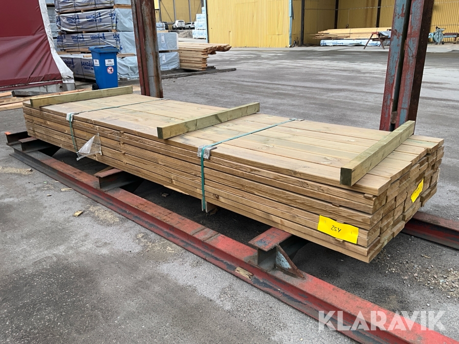 Virkespaket impregnerad trall B-kvalite 34x145 230 Löpmeter