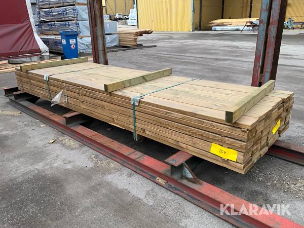 Virkespaket impregnerad trall B-kvalite 34x145 230 Löpmeter