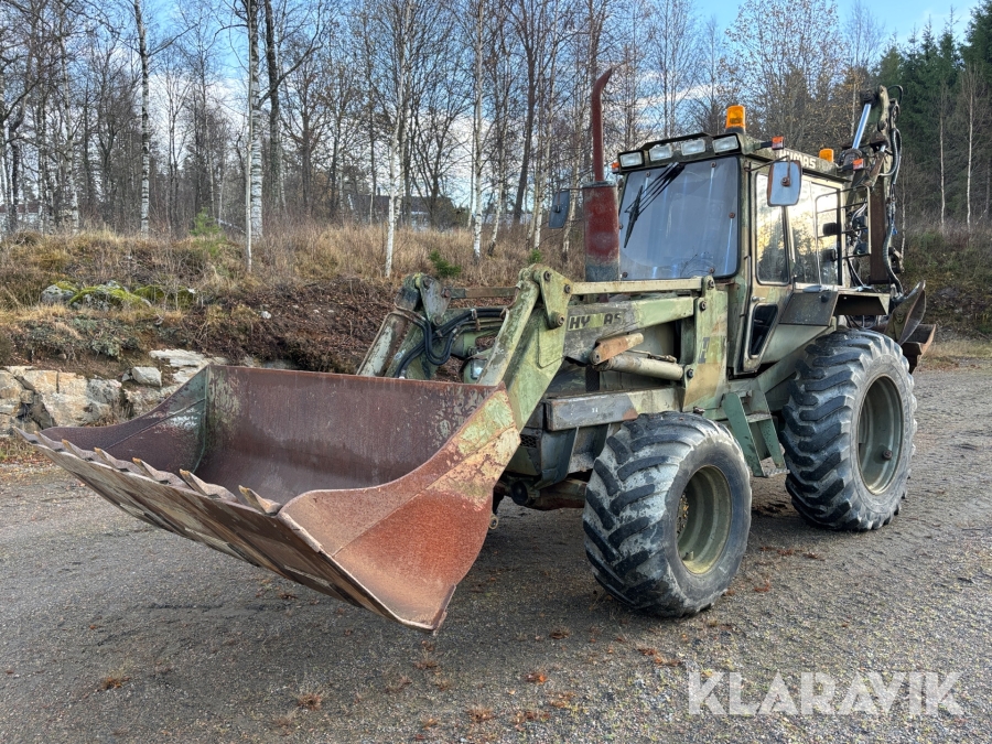 Grävlastare Hymas H52 + Vedklyv/Vikplog/Tiltrotator
