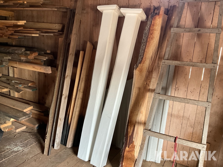 Grindstolpar massiv ek, 2 st