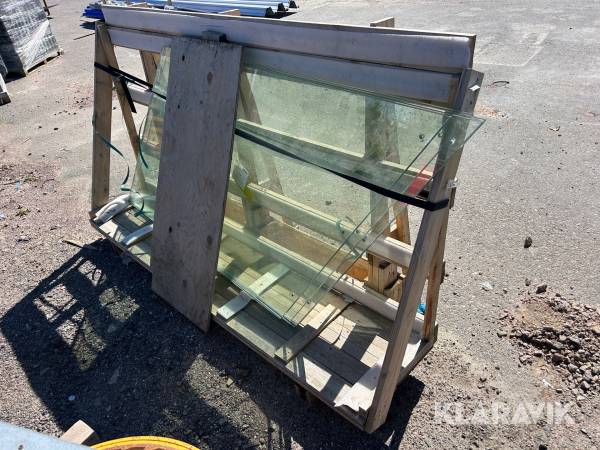Glasrutor Osby glas 4 st laminerade dubbelglas snedställda