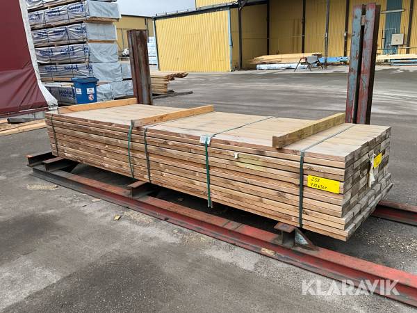 Virkespaket impregnerad trall B-kvalite 34x145 353 Löpmeter