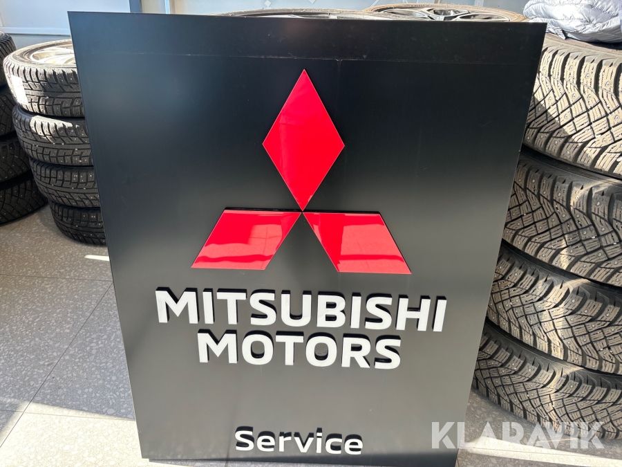 Belyst serviceskylt Mitsubishi