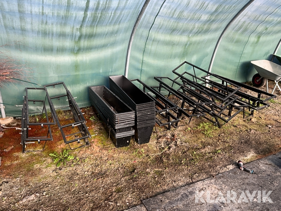 Blomlådor med hållare 14st