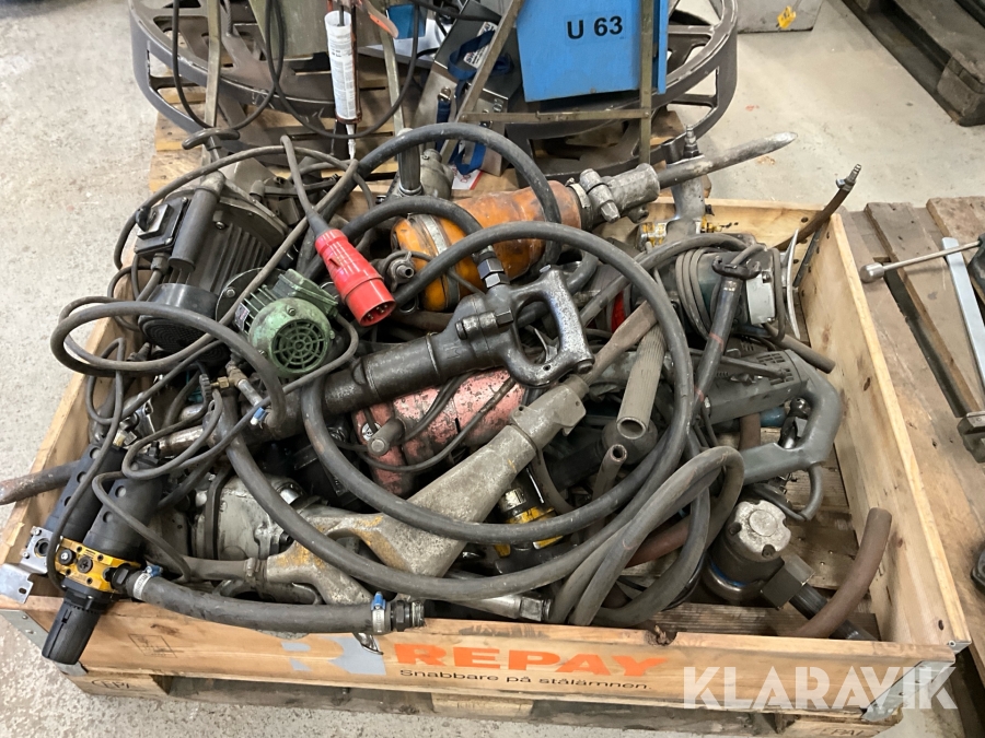 Diverse tryckluftsmaskiner 1pall