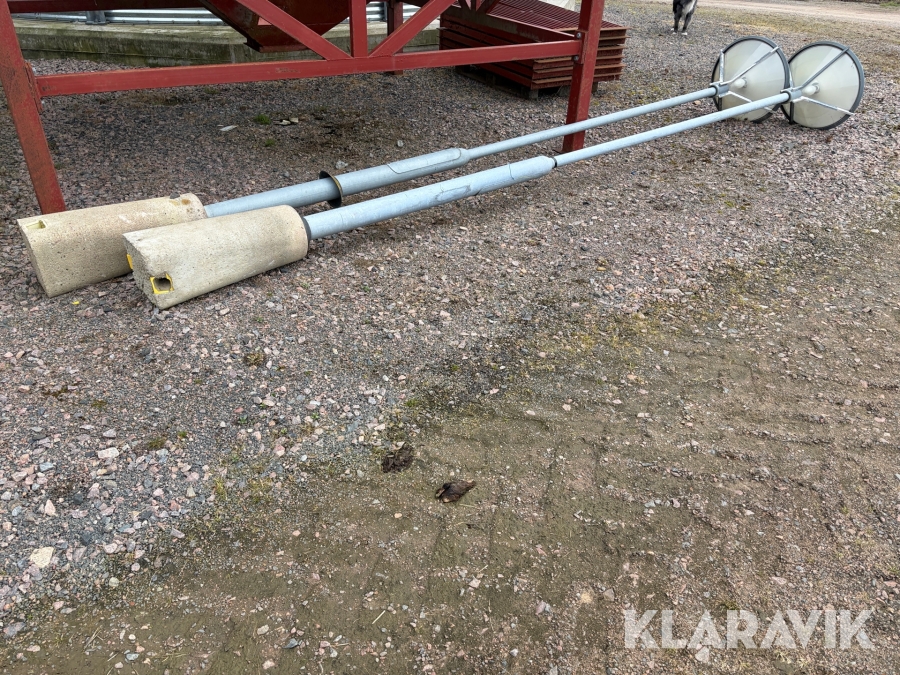 Lyckstolpar 2 st med fundament