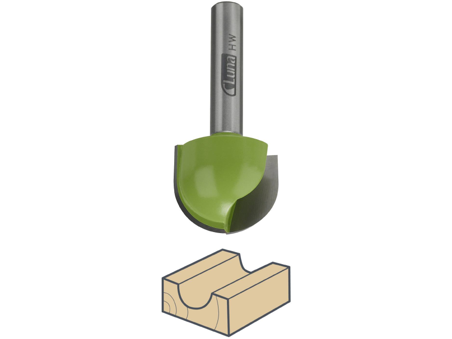 Hålkälsfräsar Luna Tools 23 mm, hårdmetall med kullager, 1 st