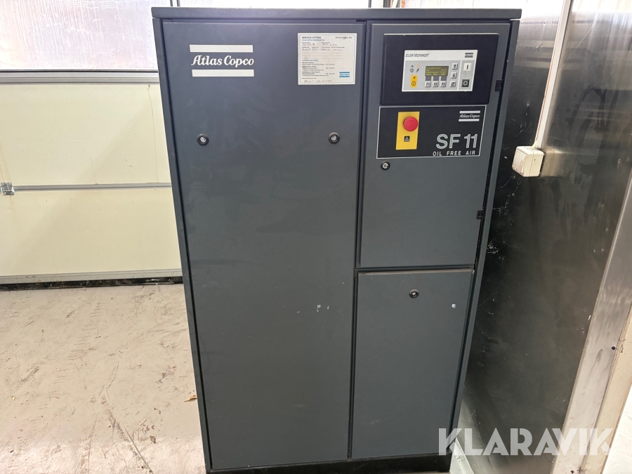Skruvkompressor Atlas Copco SF 11 med 500l tank