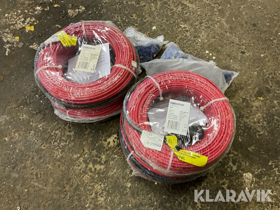 Värmekabel för ingjutning i betong Ebeco 4x85 meter 3500w