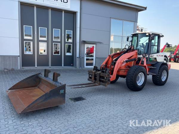 Hjullastare Terex TL70S med skopa & gafflar