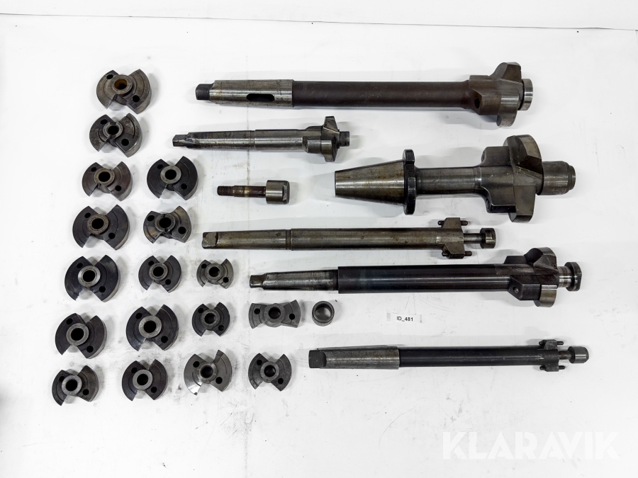 Parti med skivborr i olika dimensioner