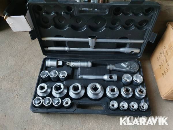Hylsnyckelsats 26 delar 21-65 mm. 3/4"