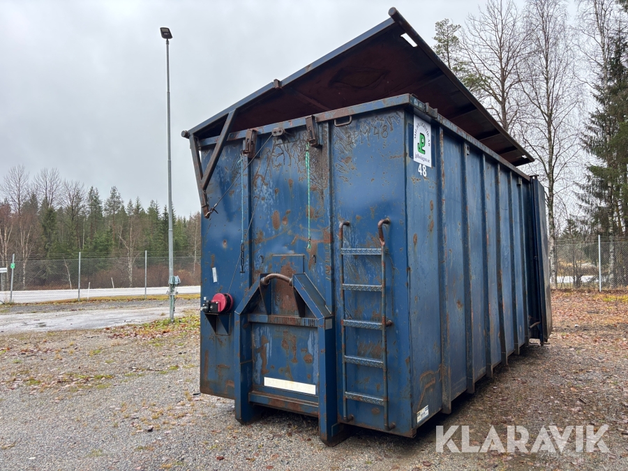 Lastväxlarcontainer GMM 40m3 med tak