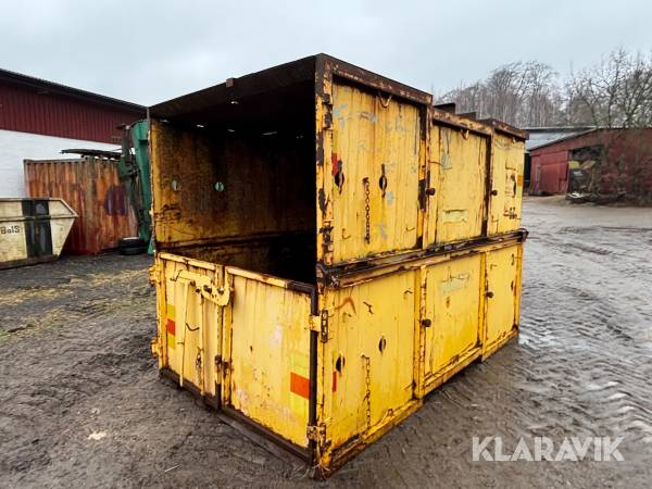 Container med A-ram fäste