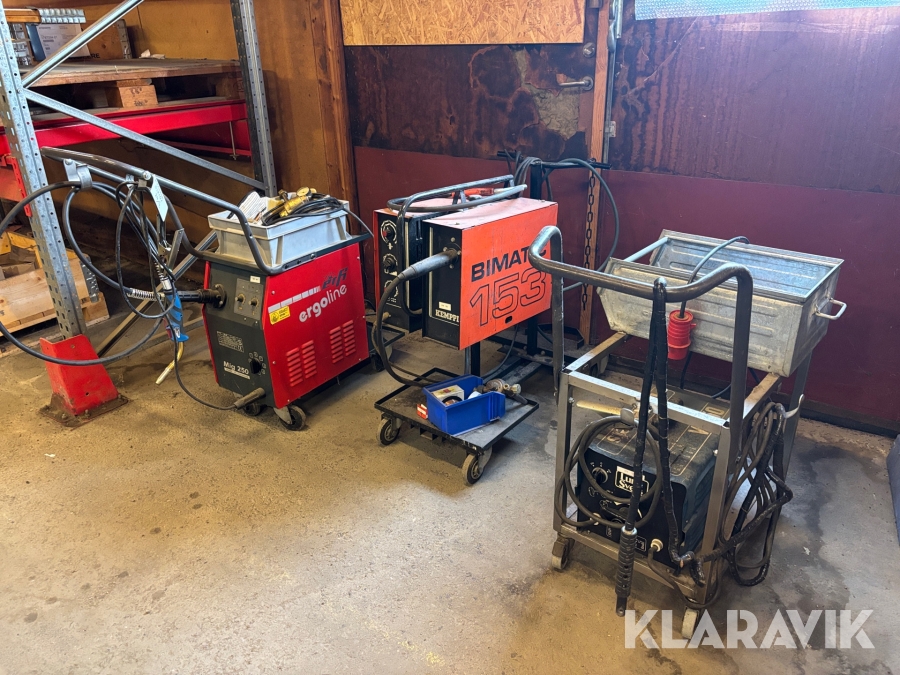 Svetsar 3st Luna Svets, Kemppi Erfi W 150, bimatic 153, mig 250