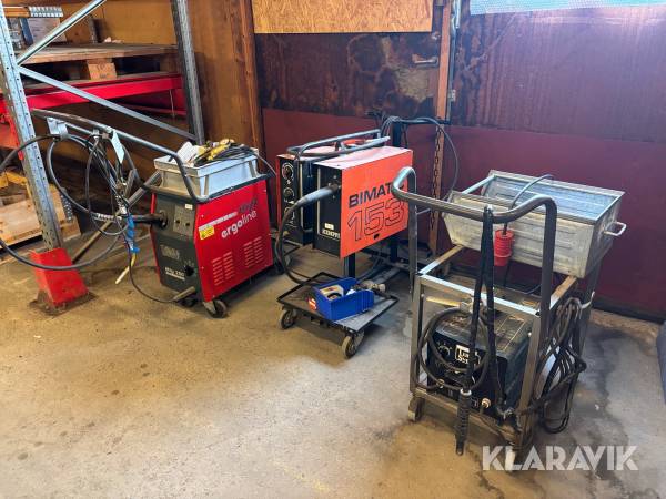 Svetsar 3st Luna Svets, Kemppi Erfi W 150, bimatic 153, mig 250