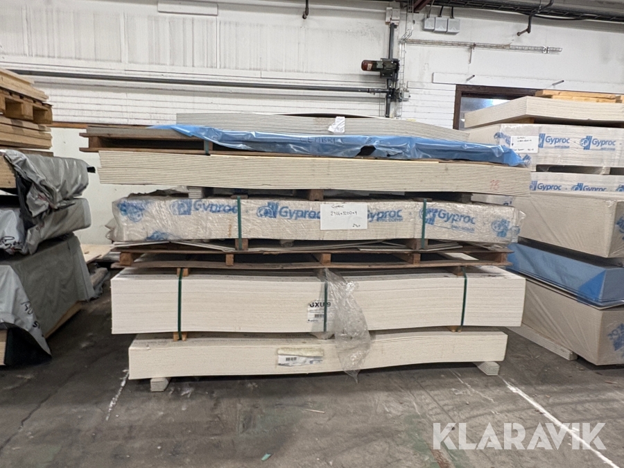 Parti med gipsskivor Gyproc