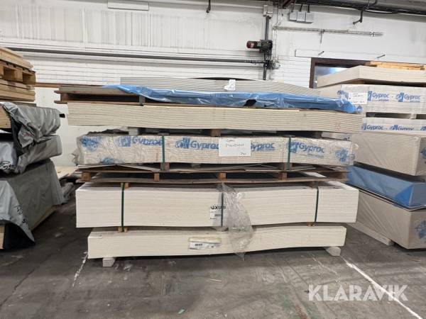 Parti med gipsskivor Gyproc